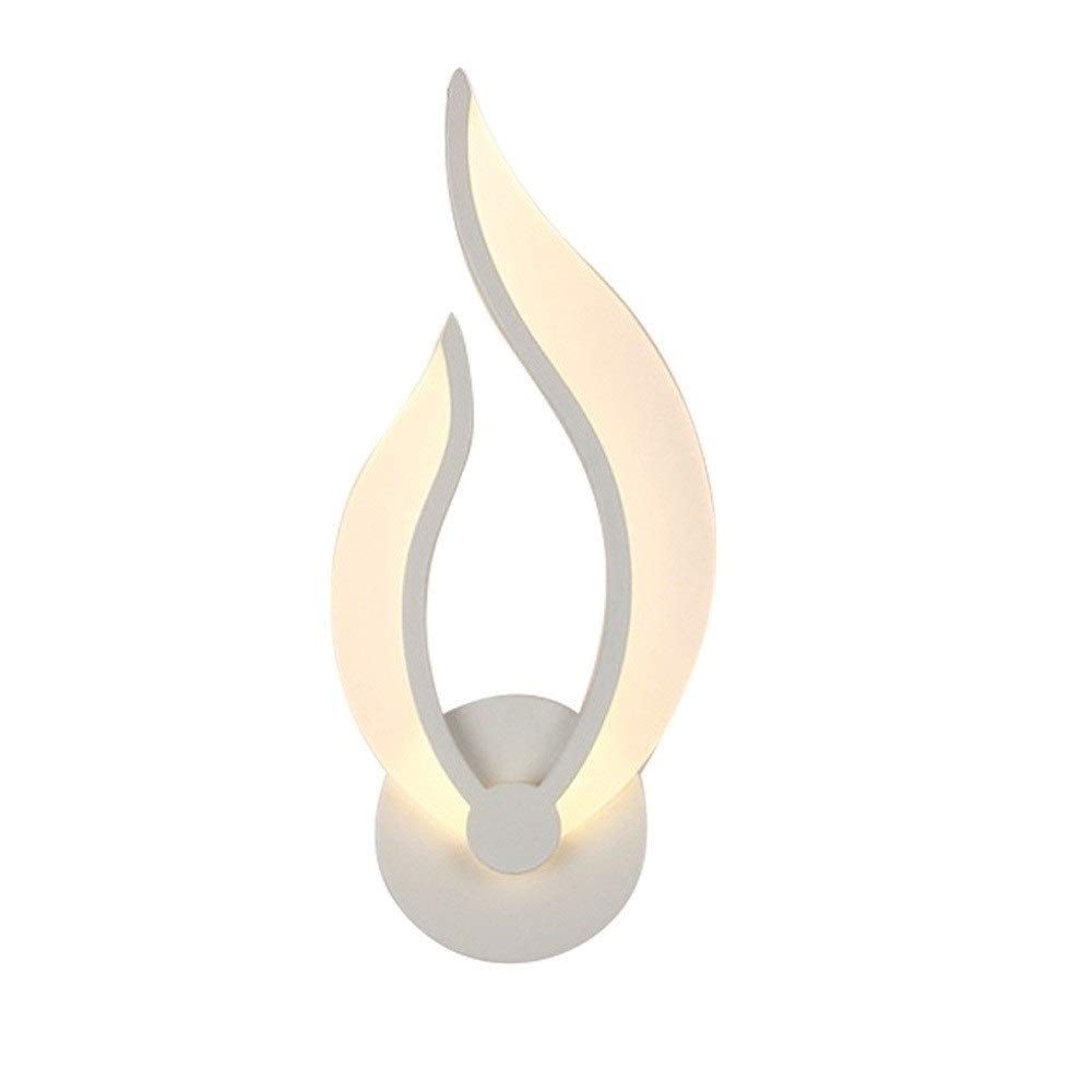 AWJ Nordic LED Wall Lights 10W - Modern Flame Shape Acrylic Wall Lamp, 15.3