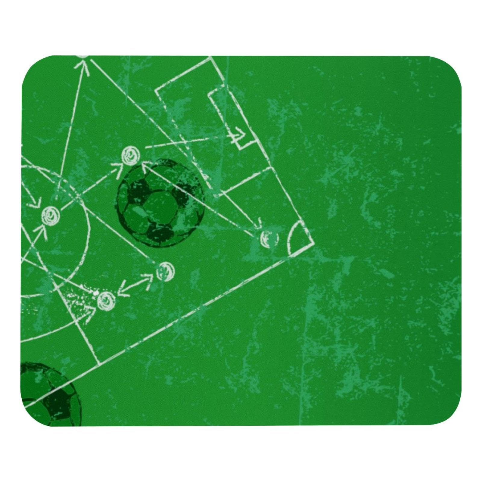 Soccer Football Design Mouse Pad - Washable Non-Slip Rubber Base Gaming Mouse Mat for PC, Laptop & Office Desk - Perfect for Gamers, Programmers & Office Workers
