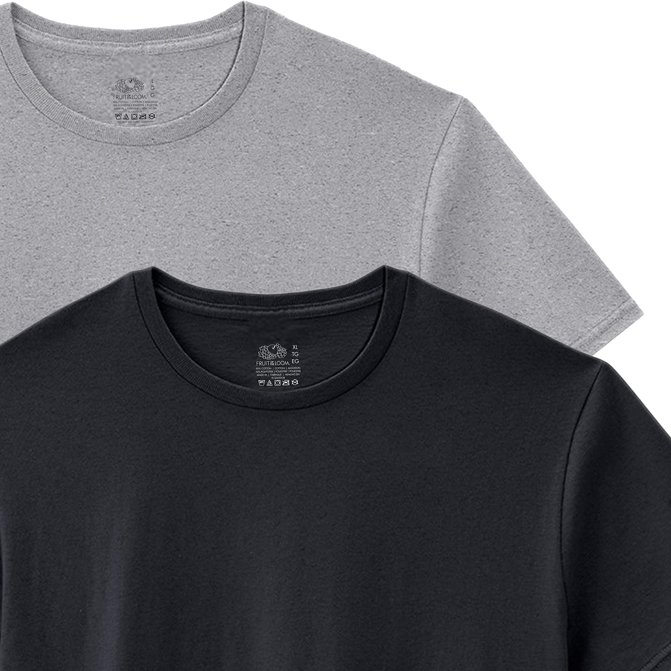 Fruit of the Loom Men's Comfort Fit Crew Neck T-Shirts 6-Pack - Soft Cotton Basic Tees for Casual Wear, Gym & Everyday Use