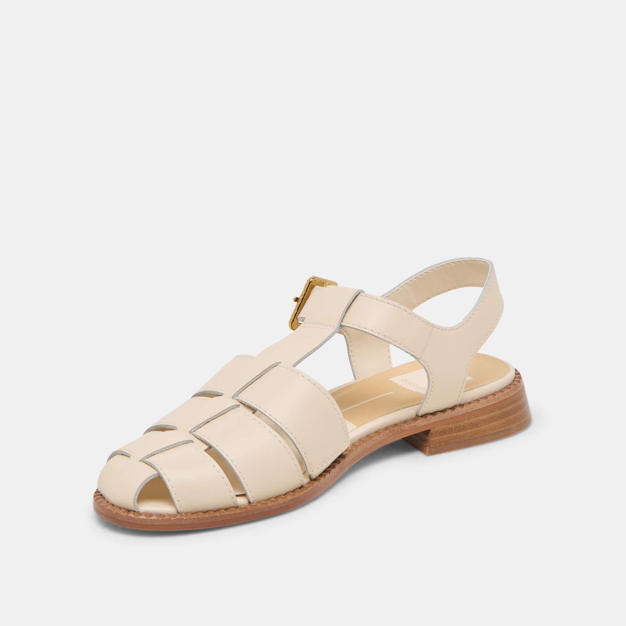 HOLIS Leather Sandals for Women - Comfortable Bone Color Strappy Summer Sandals | Perfect for Beach, Vacation, and Casual Outings