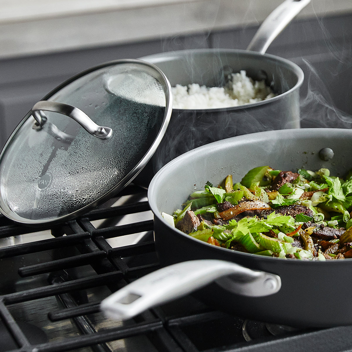 Chatham Ceramic Nonstick 10-Piece Cookware Set - Non-Toxic PFOA-Free Pots and Pans for Healthy Cooking | Perfect for Frying, Boiling & Sauteing in Modern Kitchens