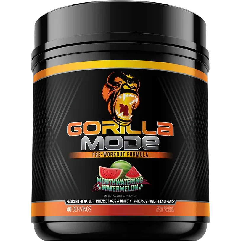 Gorilla Mind Gorilla Mode Pre-Workout Supplement - Boost Energy, Focus & Endurance for Intense Gym & Fitness Training