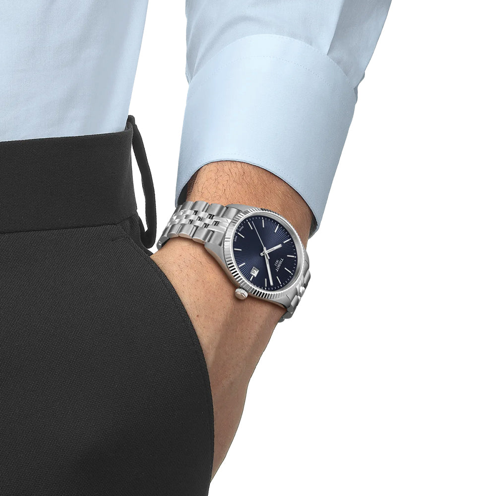 Ballade Quartz 40mm Blue Dial Men's Watch with Stainless Steel Bracelet - Perfect for Business, Casual Wear & Everyday Use