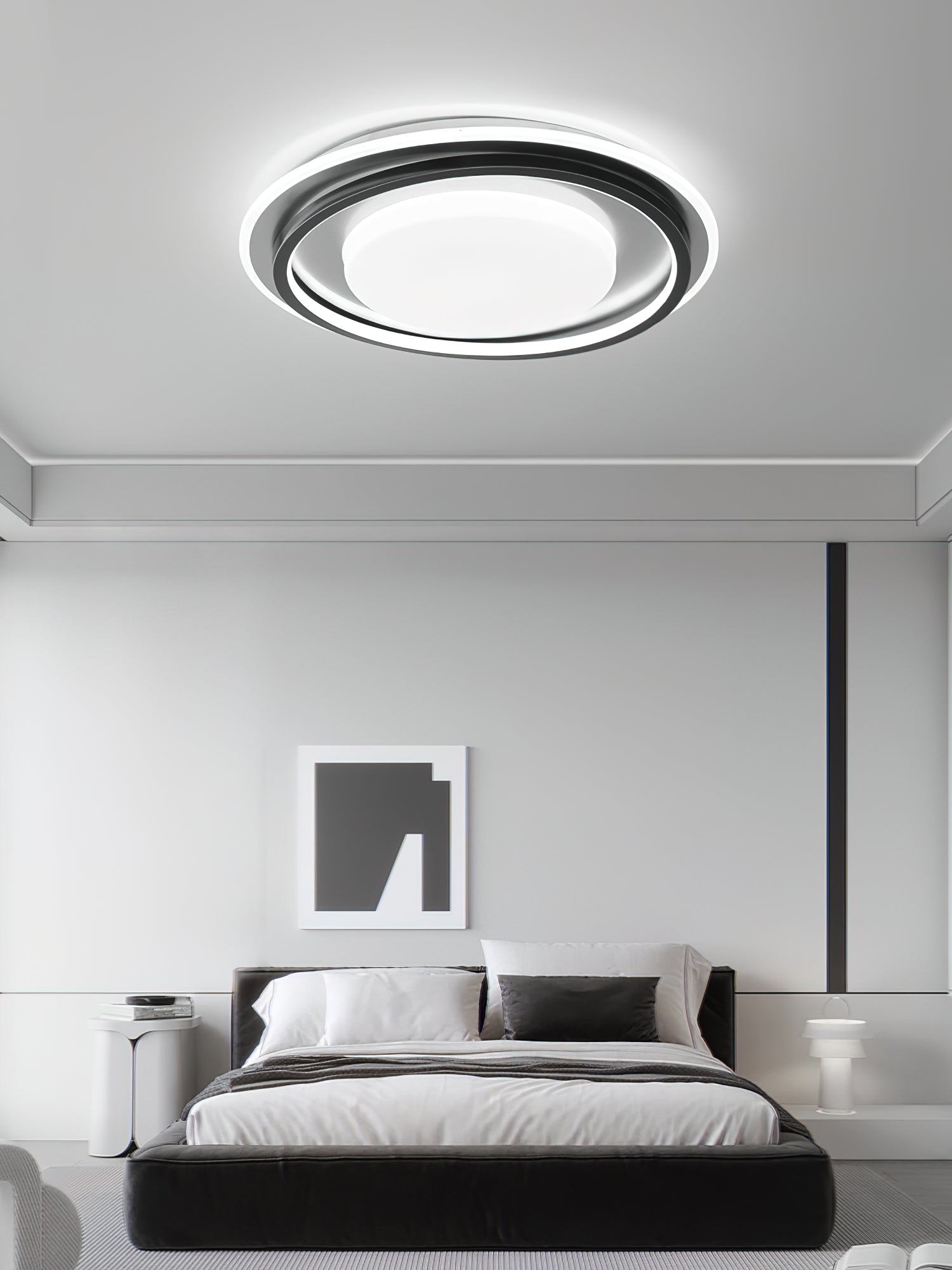 Minimalist Ultra Thin Ceiling Lamp - Modern LED Flush Mount Light Fixture for Bedroom, Living Room & Kitchen | Energy Efficient & Dimmable Lighting Solution
