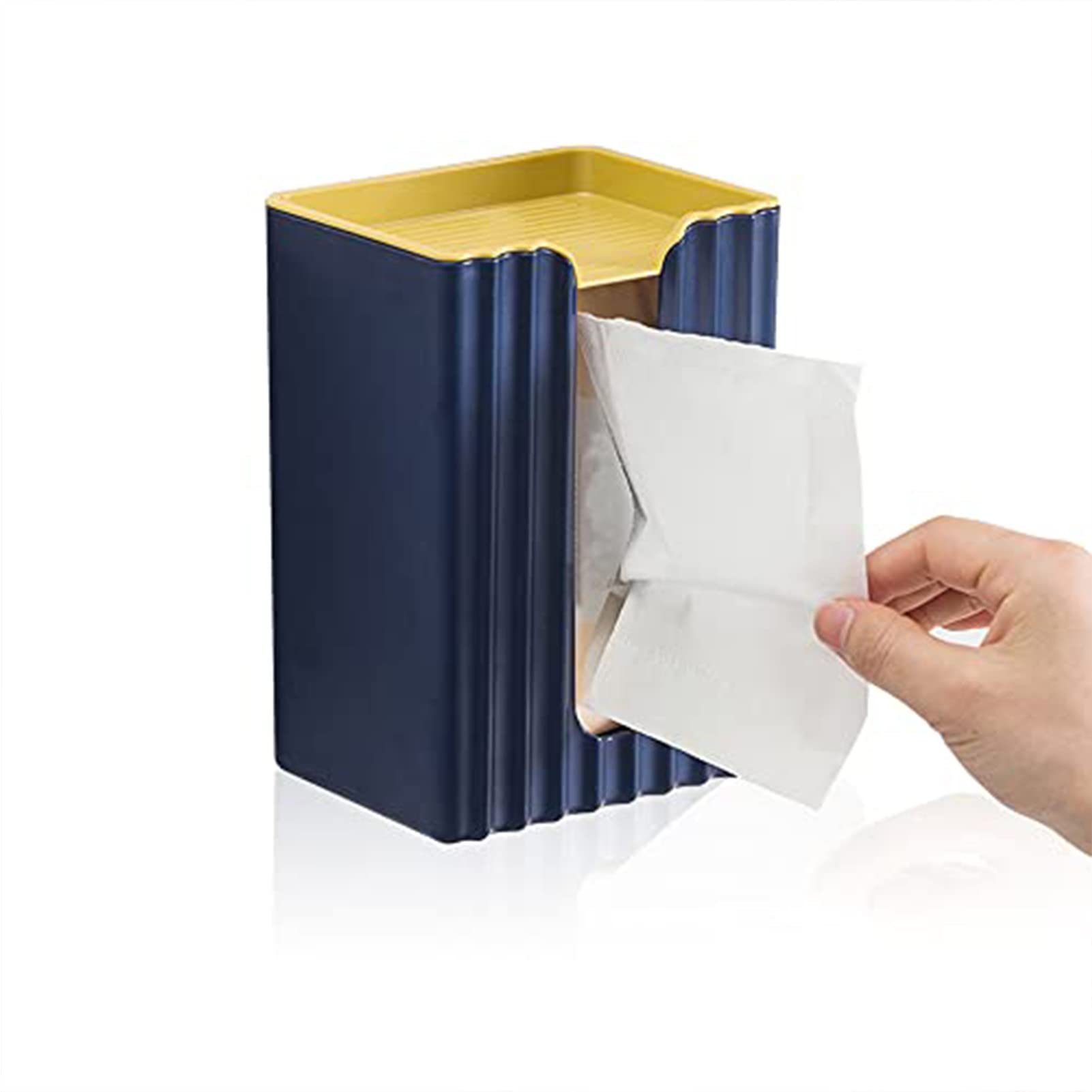 SSLW Self-Adhesive Toilet Paper Holder - No Drill Wall Mounted Tissue Box, Waterproof Dustproof ABS Bathroom Storage for Paper Rolls | Perfect for Small Bathrooms, RVs & Apartments