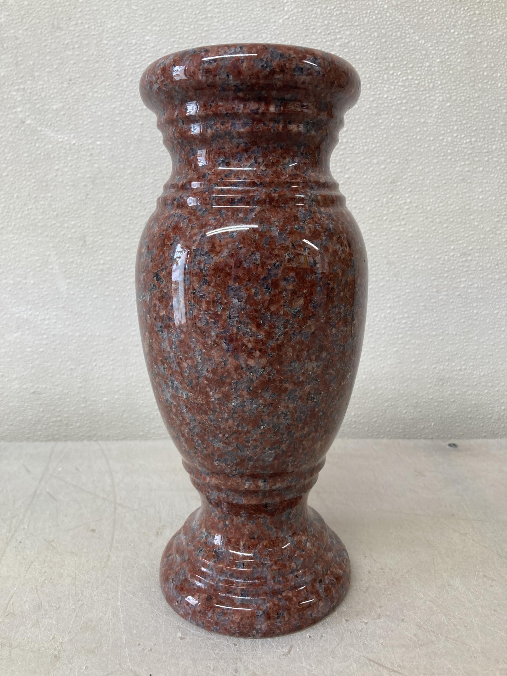 Handcrafted Polished Turned Granite Vase 4