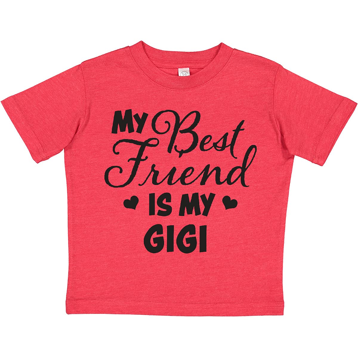 My Best Friend is My Gigi with Hearts Toddler T-Shirt - Perfect for Family Gatherings & Playdates