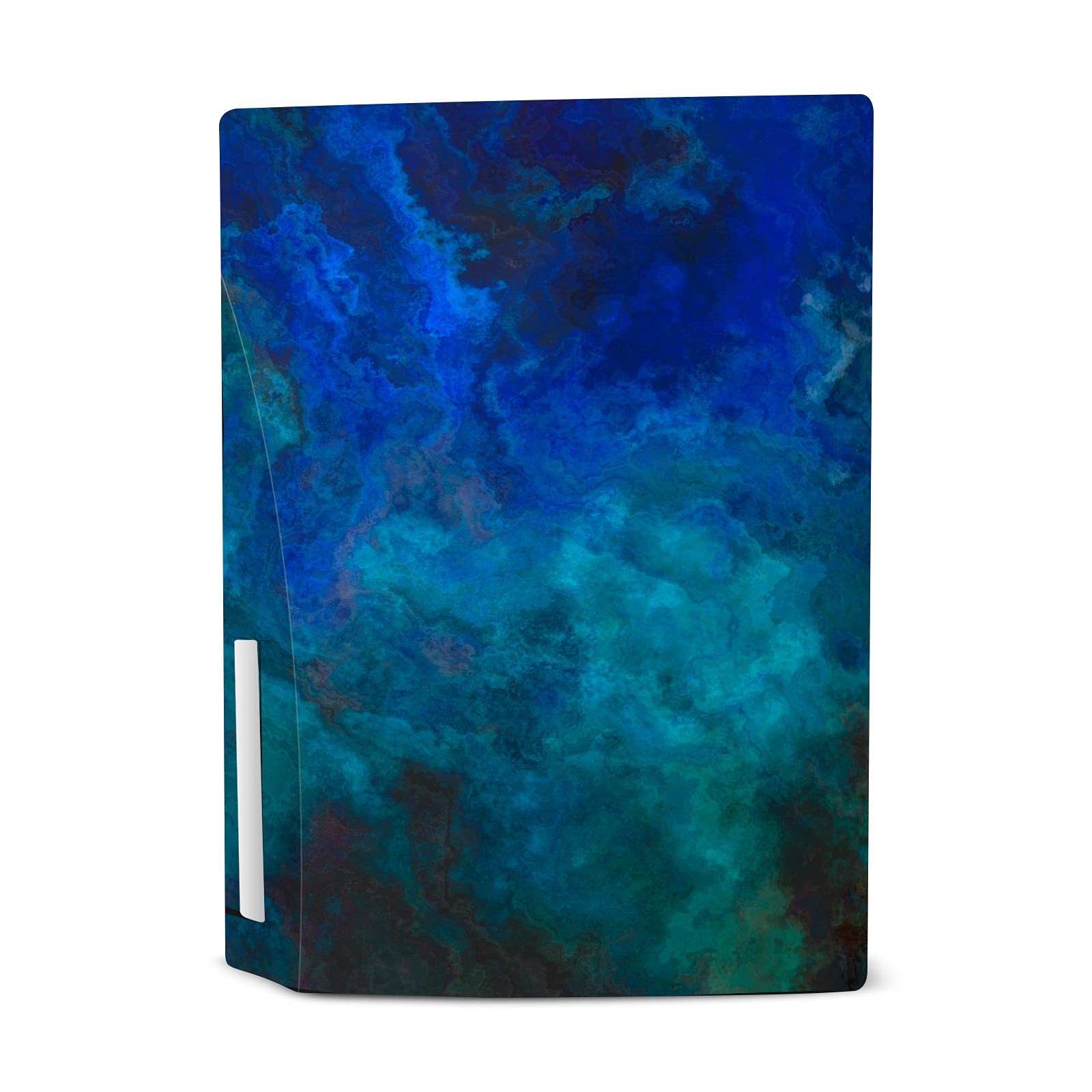 Officially Licensed LebensArt Blue Malachite Art Mix Matte Vinyl Skin Cover for Sony PS5 Disc Console & DualSense Controller - Durable Protection with Stylish Design for Gaming Enthusiasts | Perfect for Home Entertainment & Game Room Decor