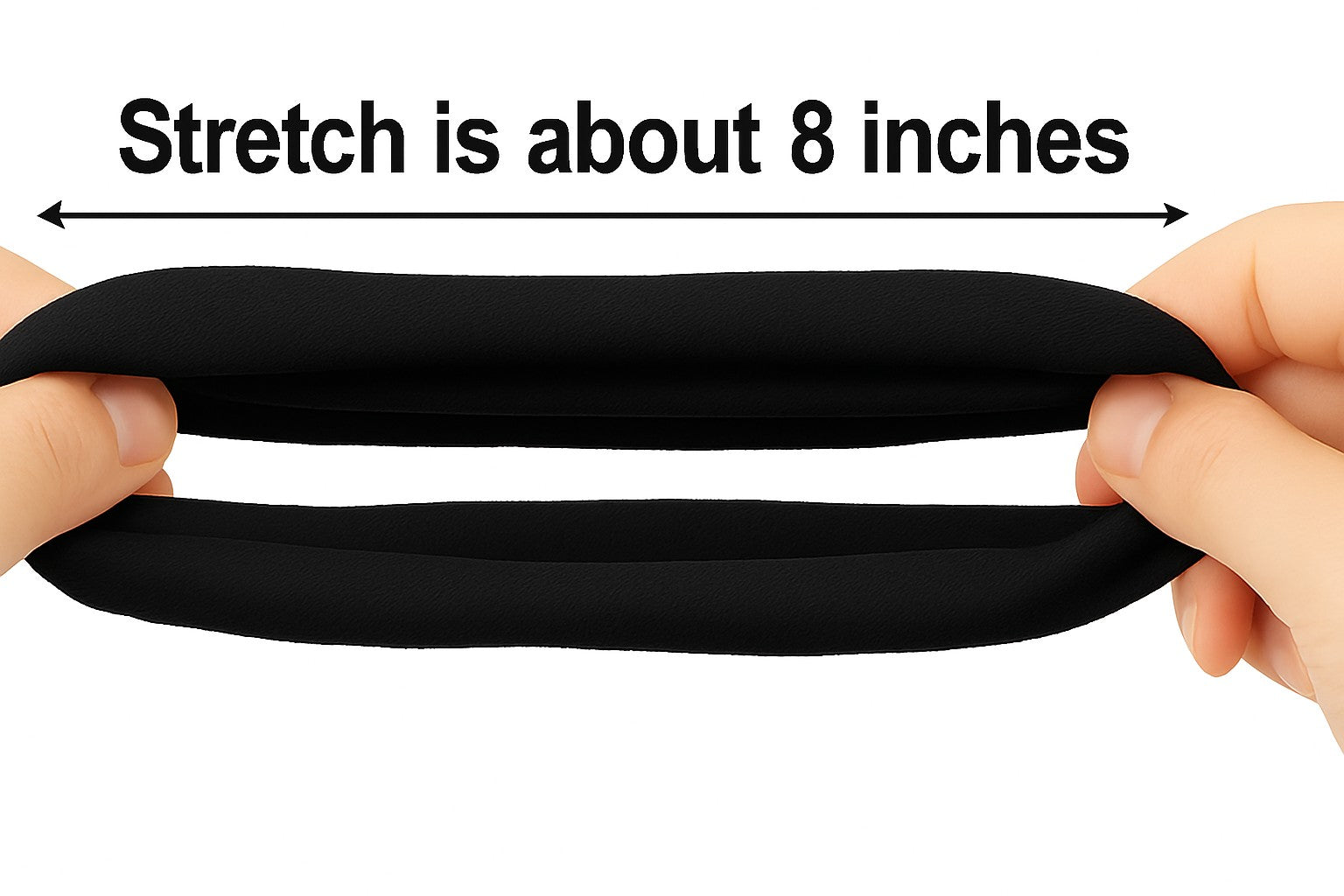 10-Pack Black Hair Scrunchies - Soft Elastic Hair Ties for Women & Girls - Perfect for Workouts, Yoga, and Everyday Styling