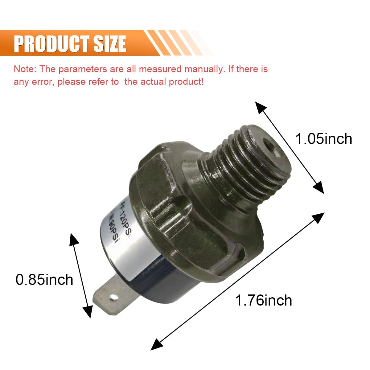 90-120 PSI Air Pressure Switch, 1/4