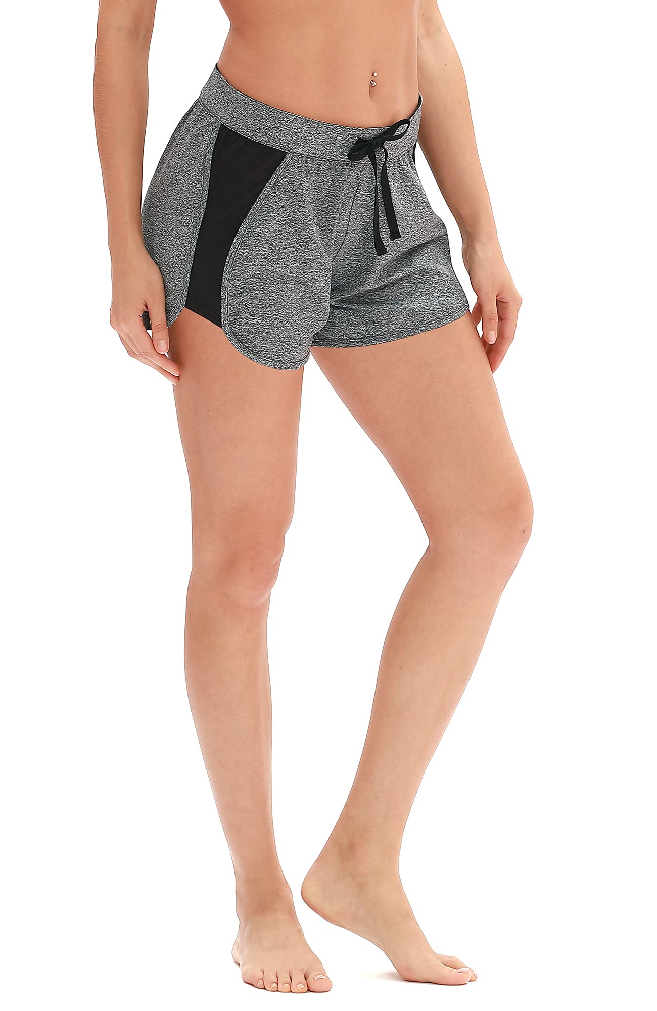 icyzone Women's Workout Shorts - High Waist Activewear Athletic Running Yoga Shorts for Exercise & Fitness | Perfect for Gym, Running, Yoga & Casual Wear