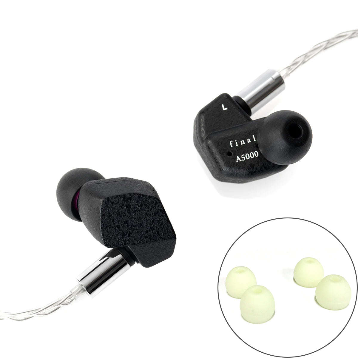 Final Audio A5000 High-Fidelity In-Ear Earphones with Free Glow in the Dark Eartips - Perfect for Audiophiles, Commuting & Nighttime Workouts