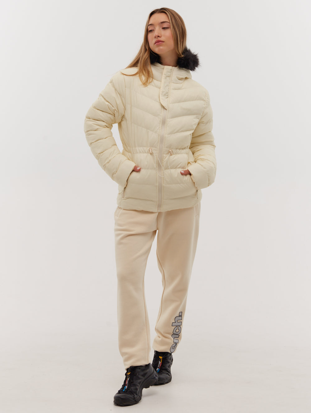 Inken Hooded Puffer Jacket for Women - Lightweight Winter Coat with Waterproof Shell, Warm Insulation - Perfect for Outdoor Activities, Skiing, and Cold Weather Fashion