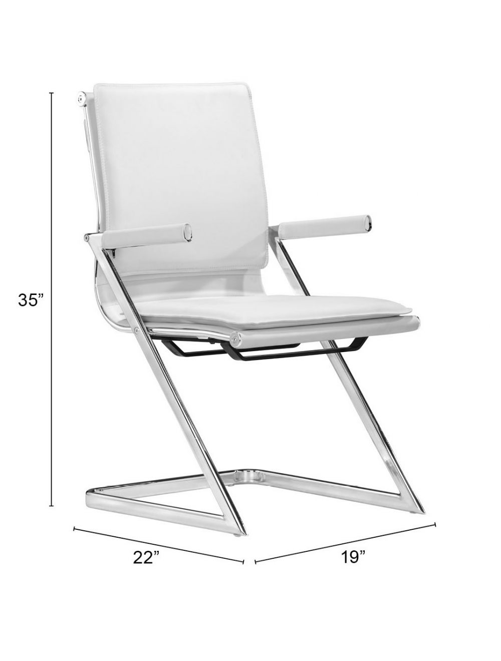 Premium ZUO Lider Plus Conference Leather Chair - Set of 2 Ergonomic Office Chairs for Executive Meetings & Home Offices - Perfect for Boardrooms, Corporate Settings & Professional Workspaces
