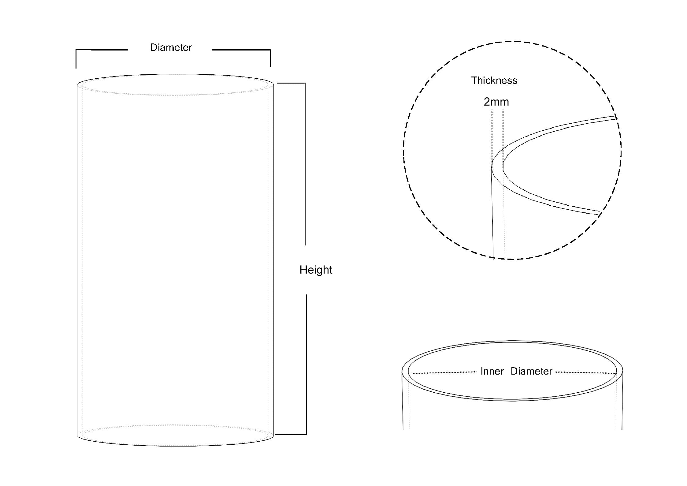 Hurricane Candle Holder - Open Ended Cylindrical Glass Lamp Shade, 5x12 Inches - Elegant Home Decor for Dining Table, Wedding Centerpiece & Fireplace Mantel