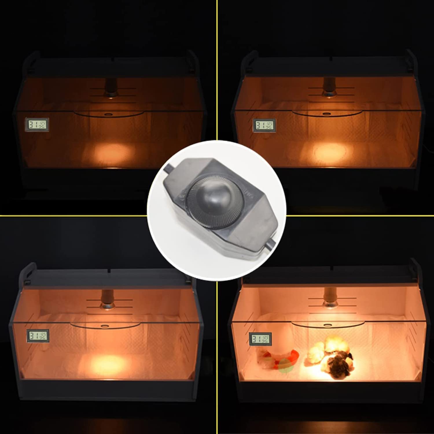 Intelligent Brooder Box for 10-15 Newborn Chicks, Quail & Small Animals - Manual Poultry Heater Breeding Box for Backyard Farming & Pet Care