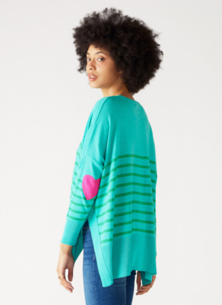 Amour Sweater with Heart Patch - Cute Knit Pullover for Women | Valentine's Day Gift, Casual Outfit & Cozy Winter Fashion