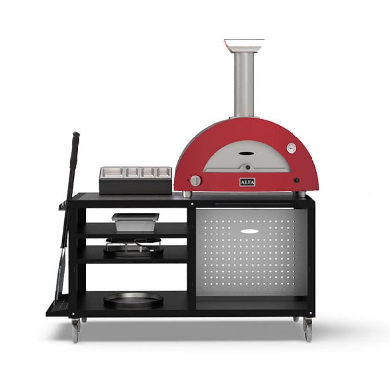 Alfa Ovens Cooking Station 160 - Premium Outdoor Pizza Oven for Backyard, Patio & Camping - Perfect for Wood Fired Pizza, Bread & Roasting