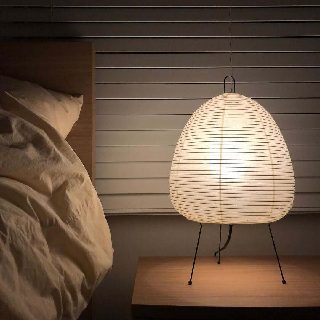 Akari Table Lamp - Modern Japanese Paper Light for Living Room, Bedroom & Office - Soft Ambient Lighting for Home Decor & Relaxation