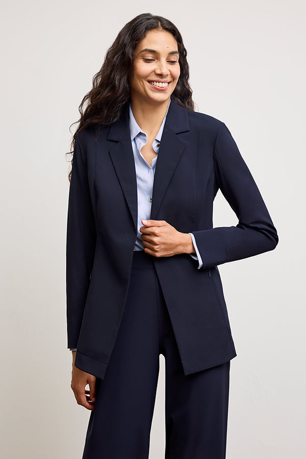 Elena Travel Culotte Pants - OrigamiTech Wrinkle-Free Dark Navy for Women | Perfect for Business Trips & Casual Outings