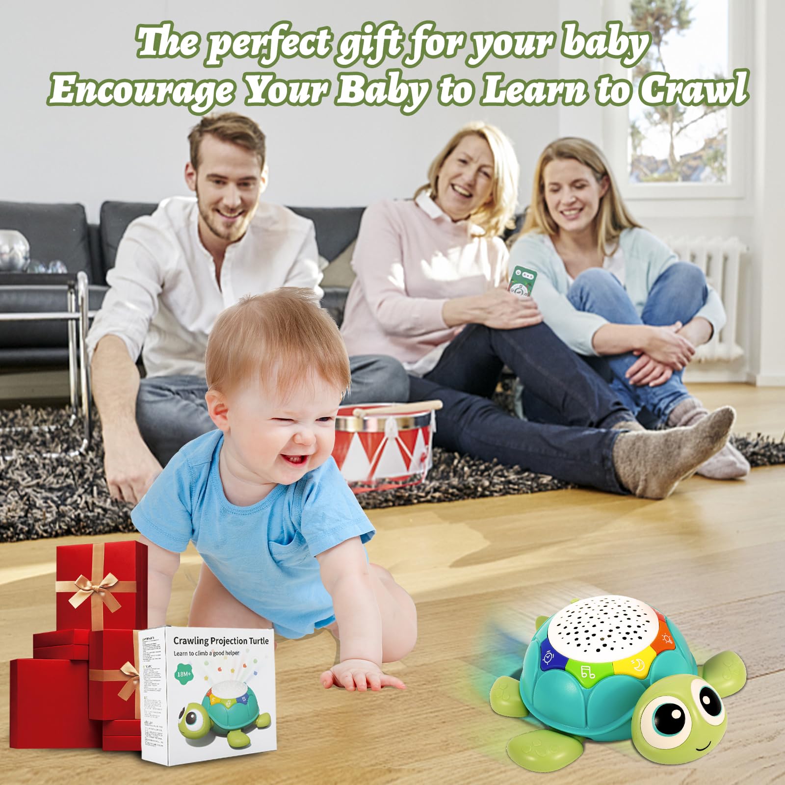 Musical Elephant & Turtle Baby Toys for 3 Year Olds - Educational Learning Toy with Lights & Sounds for Toddlers - Perfect Birthday Gift for Boys & Girls