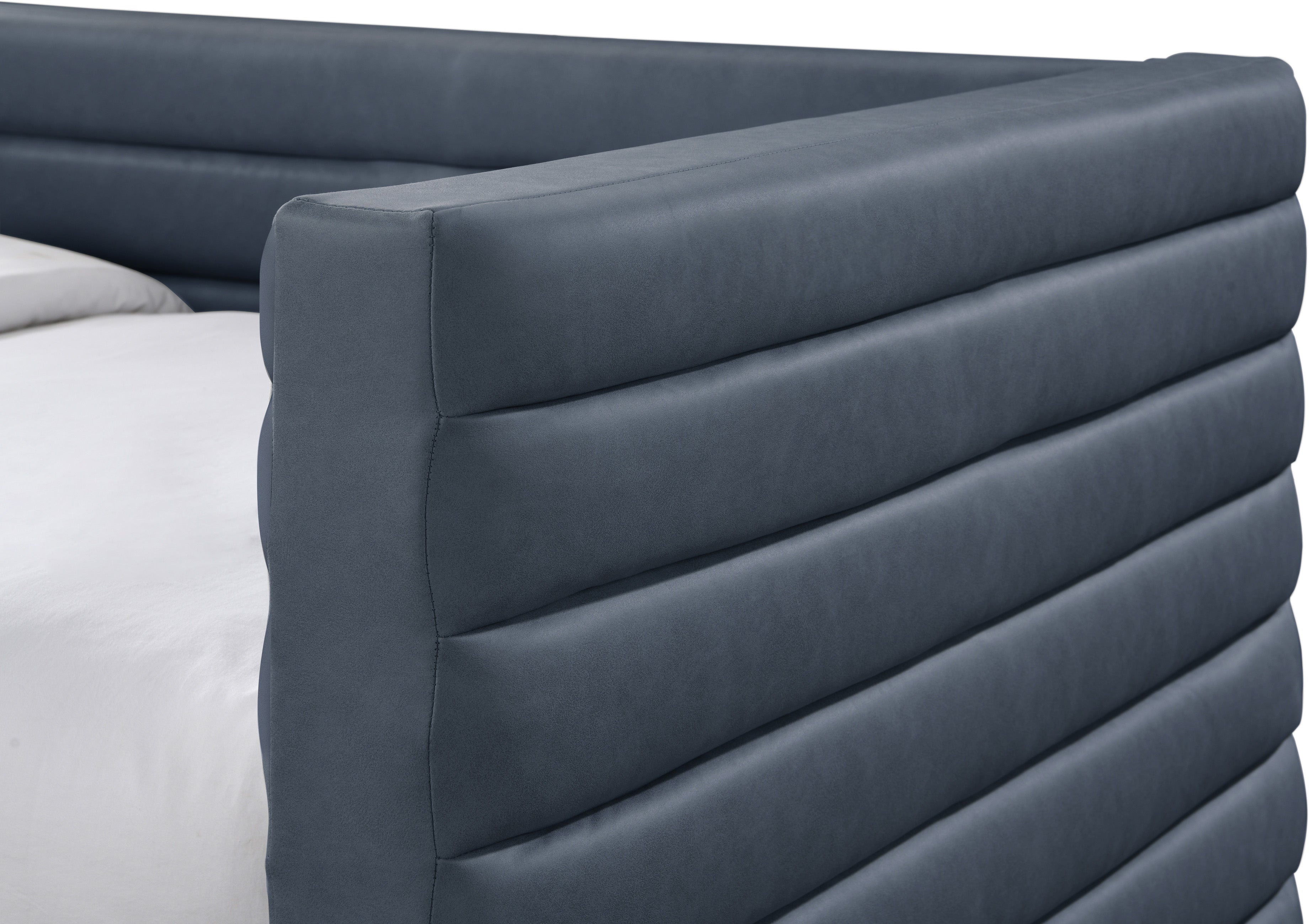 Beverly Vegan Leather Daybed - Modern Faux Leather Sofa Bed for Living Room, Guest Room & Small Spaces | Comfortable Sleeper Couch with Premium PU Leather