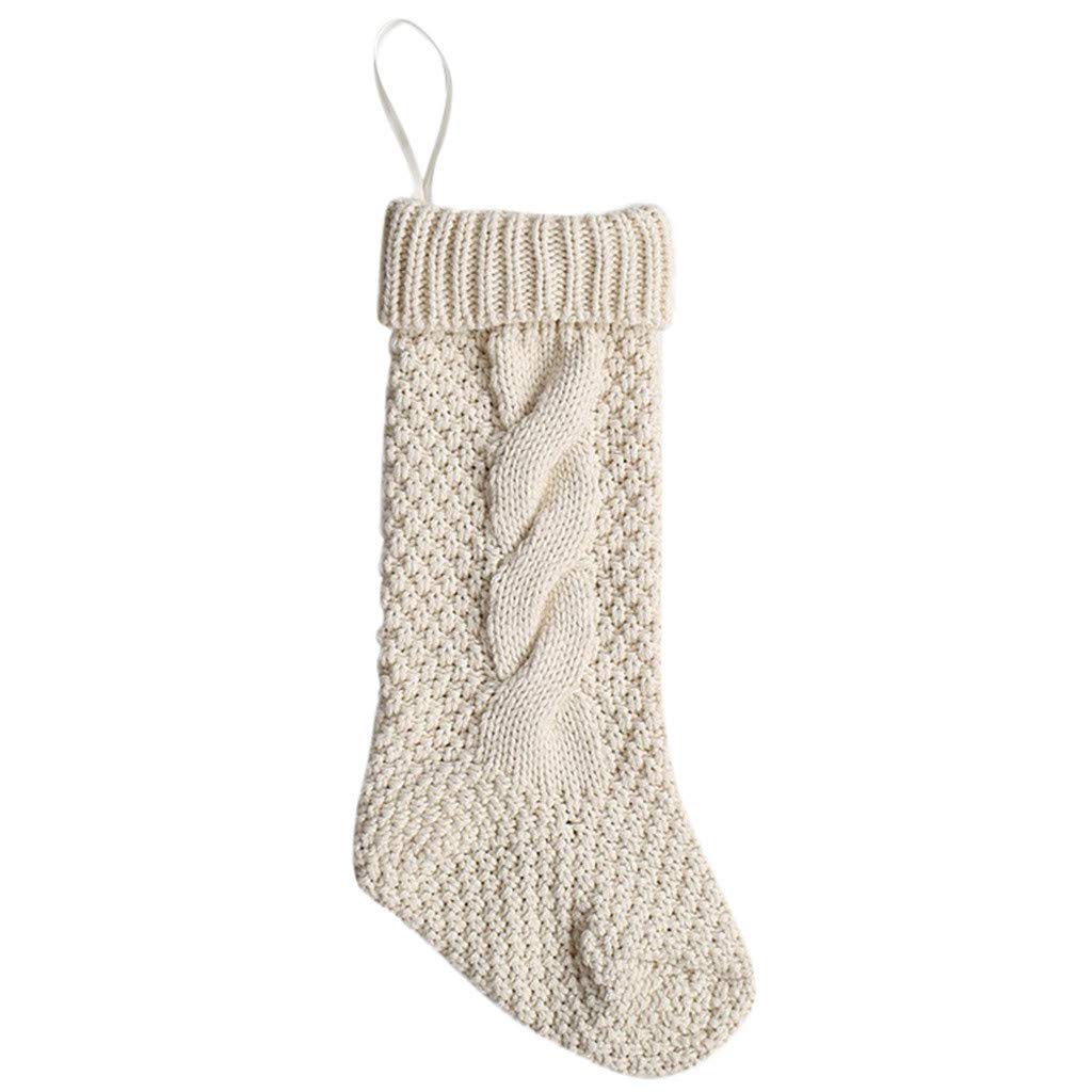 Christmas Stocking Ornaments - Crochet Knitted Holiday Hanging Decor for Tree, Home & Gift Giving | Flat Storage Bins with Lids for Housekeeping & Organization | Perfect for Christmas Tree Decorating, Holiday Parties & Festive Home Decor