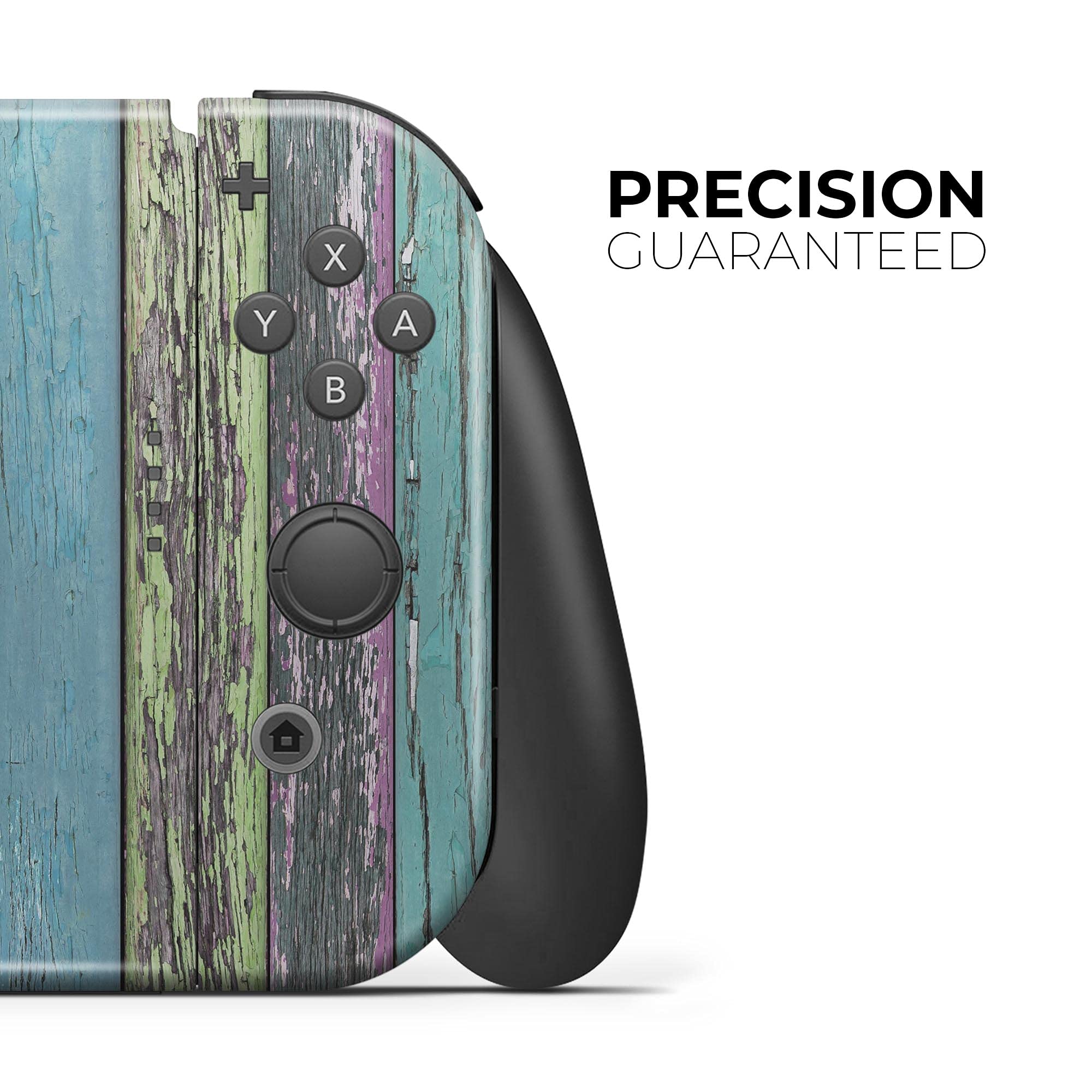 Nintendo Switch Lite Skin Decal - Scratch-Resistant Removable Vinyl Wrap Cover with Chipped Pastel Paint Wood Design - Perfect for Gaming Protection & Customization