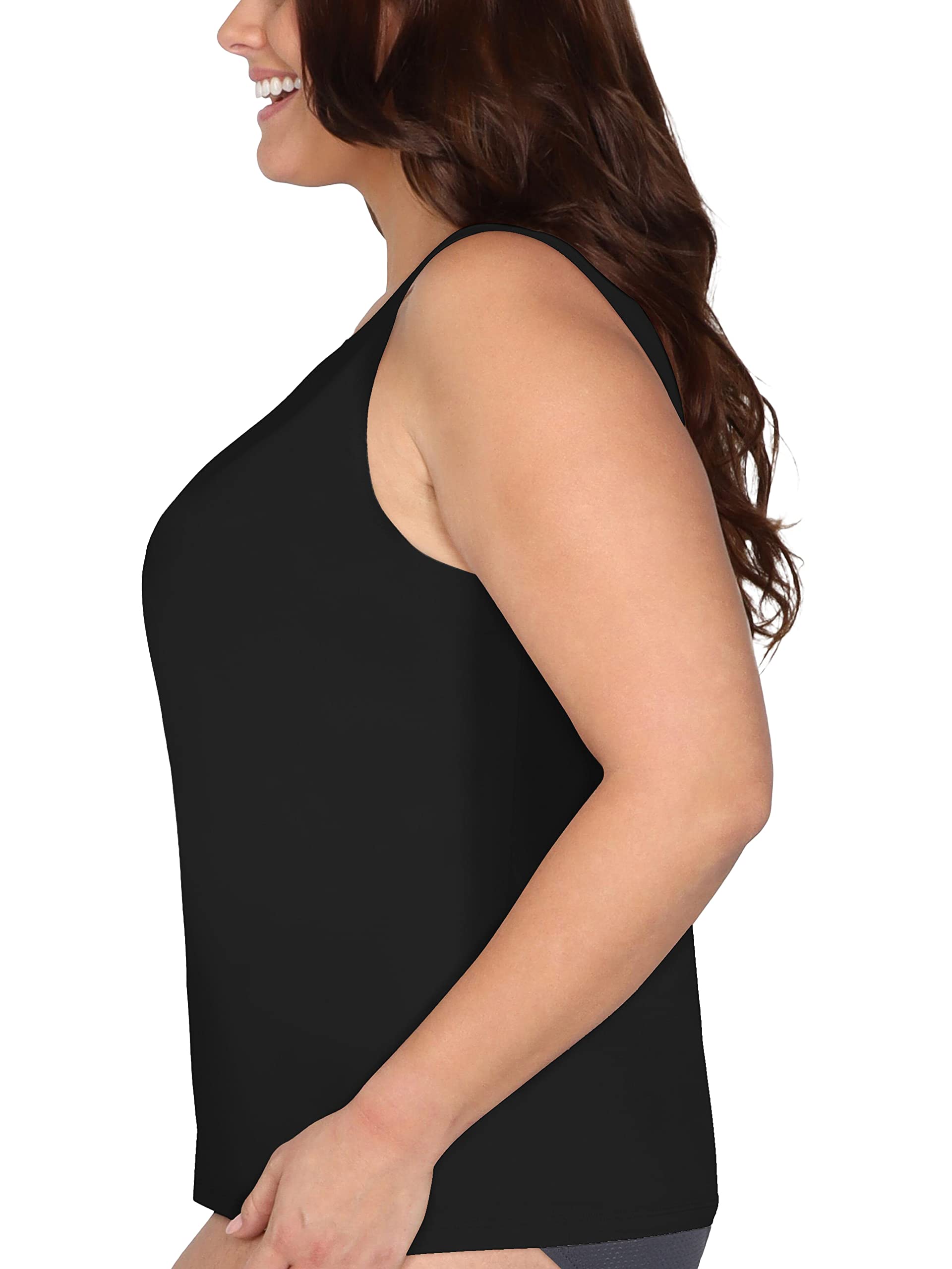 Fruit of the Loom Women's Comfort Bras and Tank Tops (Sizes S-6XL) - Soft Cotton Underwear for Everyday Wear, Yoga & Lounge