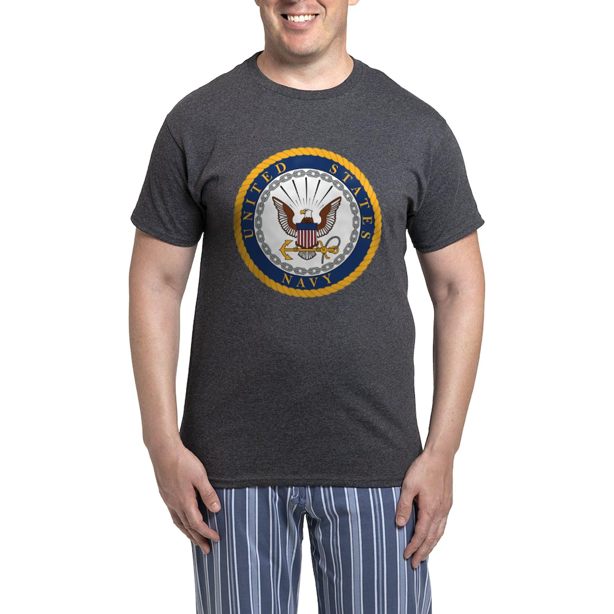 United States Navy Emblem Men's Charcoal Pajama Set - Soft & Comfortable Sleepwear for Navy Fans, Military Supporters - Perfect for Lounging, Sleepovers & Navy-Themed Gifts