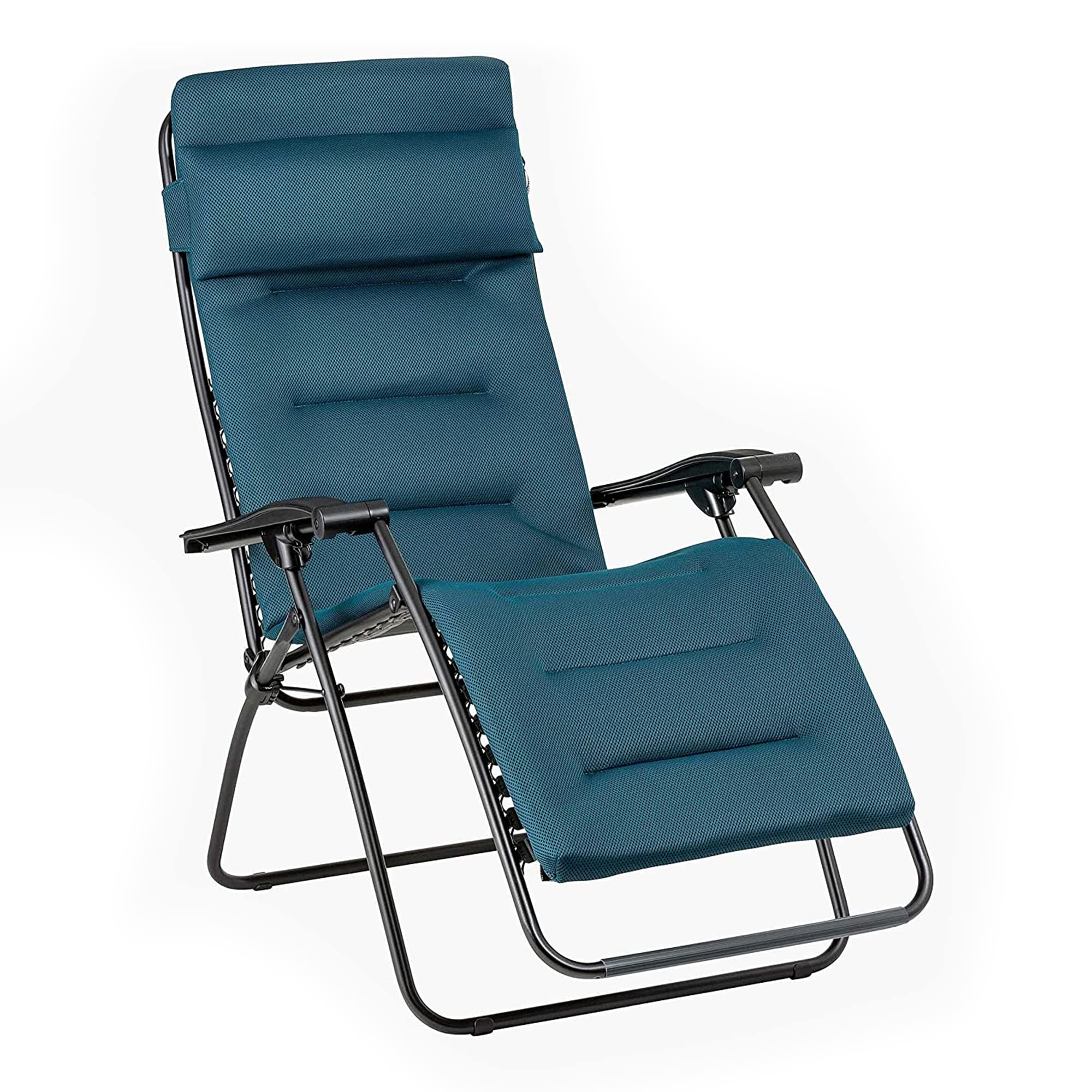 Lafuma RSX Clip AC US - Lightweight Camping Chair with Cup Holder, Portable Folding Beach Chair for Outdoor, Picnic, Travel, and Backpacking (Coral Blue)
