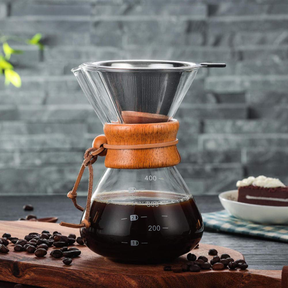 Premium French Press Coffee Maker - 400ml Hand Brewing Coffee Pot with Stainless Steel Filter for Rich & Smooth Coffee | Perfect for Home, Office, Camping & Gifts