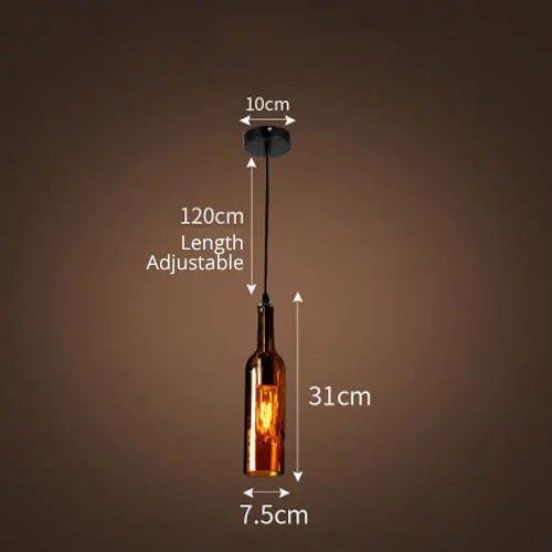 Creative LED Wine Bottle Pendant Light - Modern Home Decor Lighting for Kitchen, Bar & Dining Room