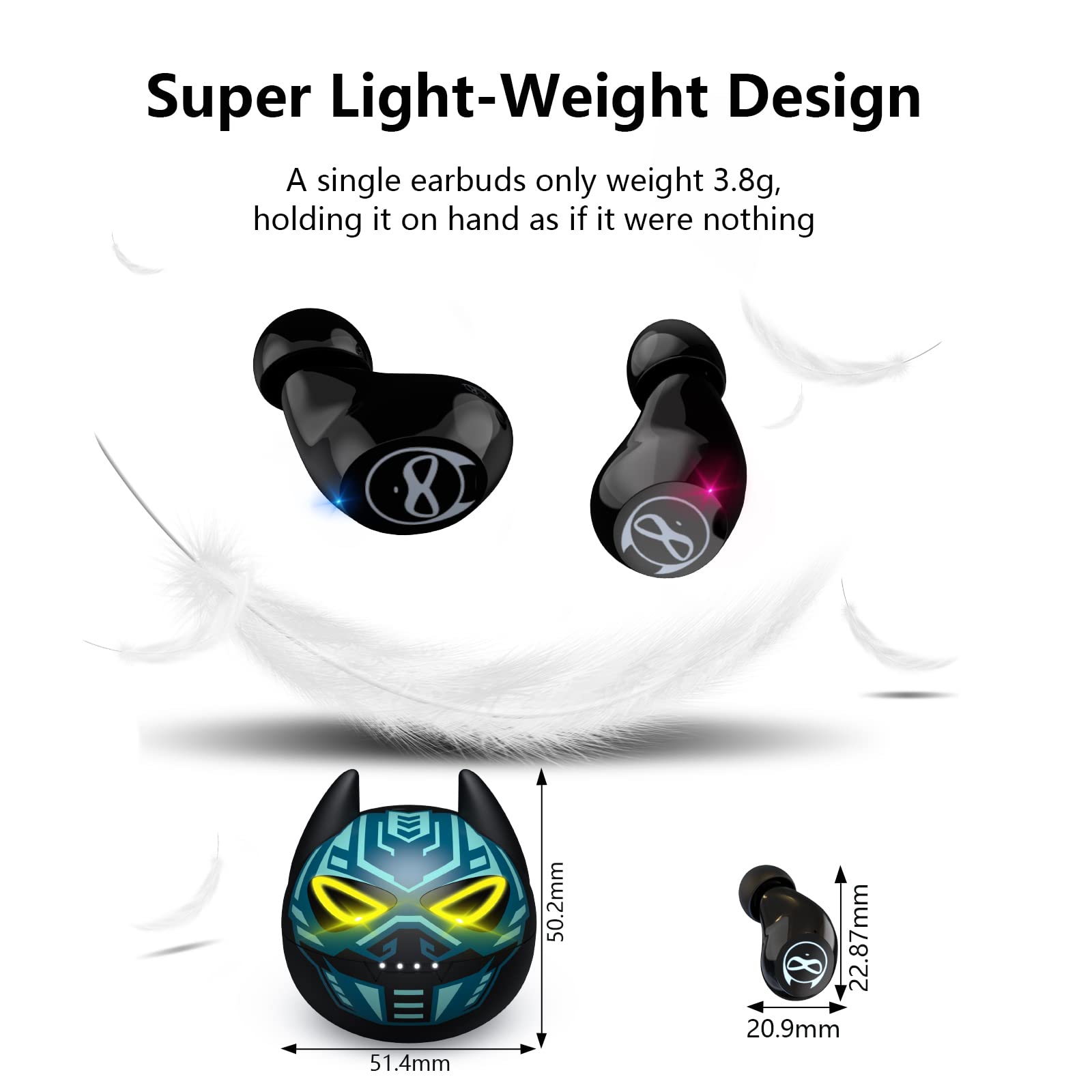 Kids Wireless Earbuds Bluetooth 5.1 with Dual Mic & Charging Case - 36H Playtime, IPX5 Waterproof, Hi-Fi Stereo Sound - Perfect for Sports, Workouts, Gaming & School Activities