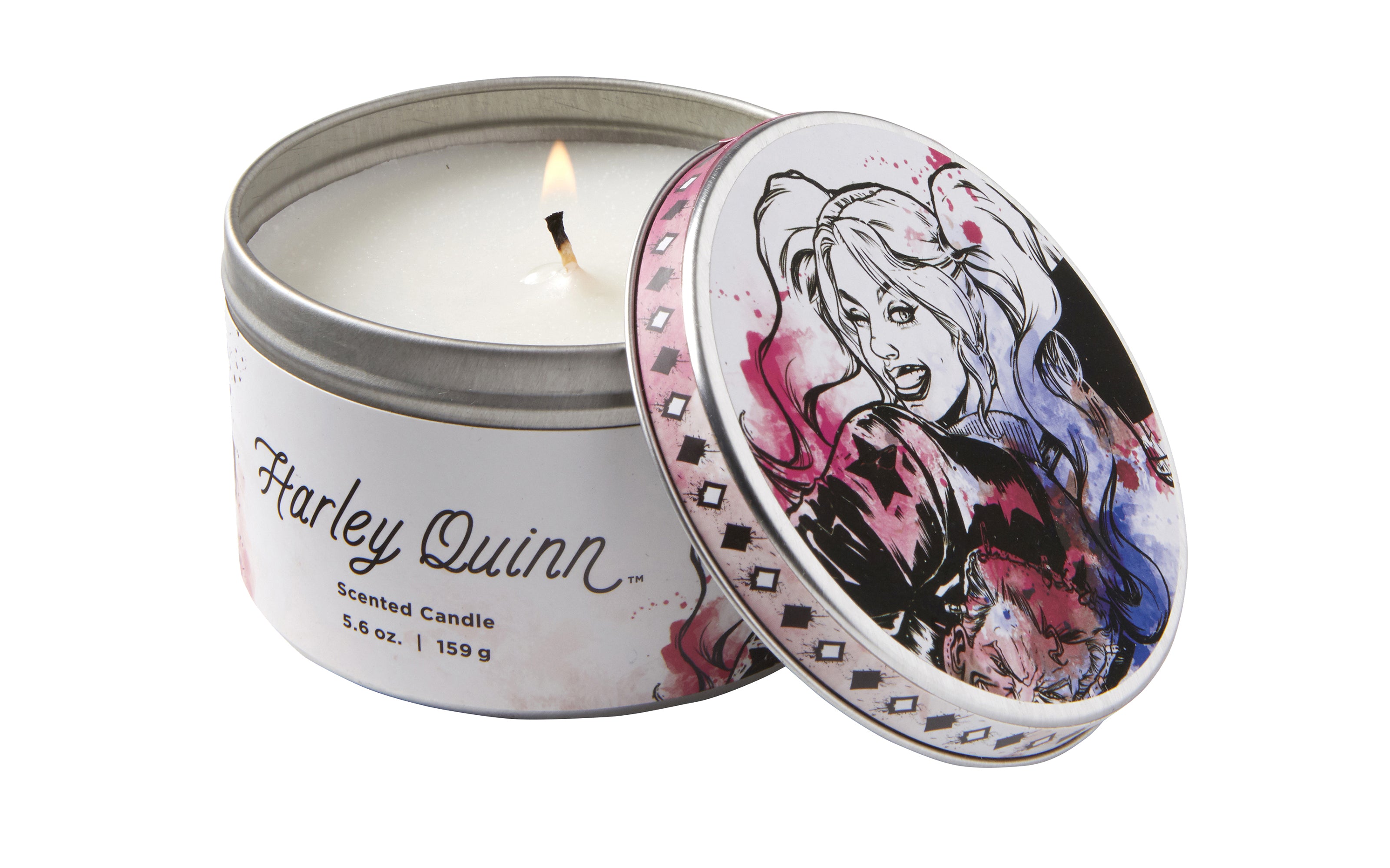 DC Comics Harley Quinn Scented Candle - 5.6 oz Superhero Home Decor Gift for Fans | Perfect for Bedroom, Office & Geeky Gifts