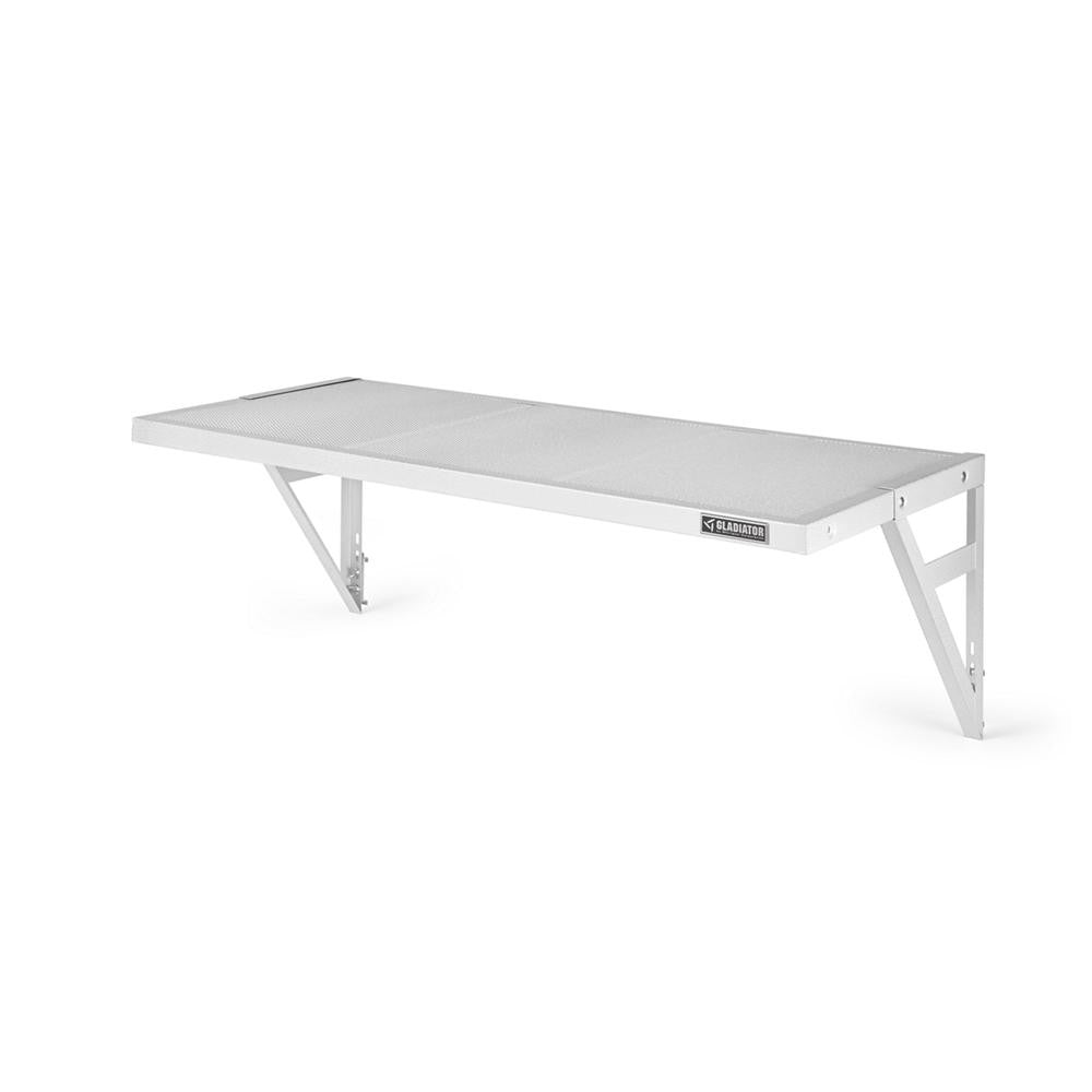 45 Gearloft™ Wall Shelf - Hammered White Finish | Rustic Home Decor for Living Room, Bedroom & Kitchen Organization