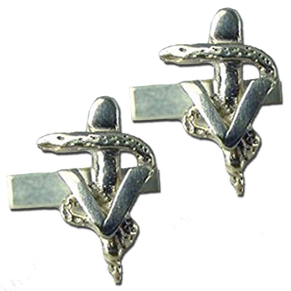Handcrafted Sterling Silver Veterinary Caduceus Cufflinks - Perfect Gift for Veterinarians & Vet Students - USA Made - Ideal for Graduation, Appreciation Gifts & Professional Events
