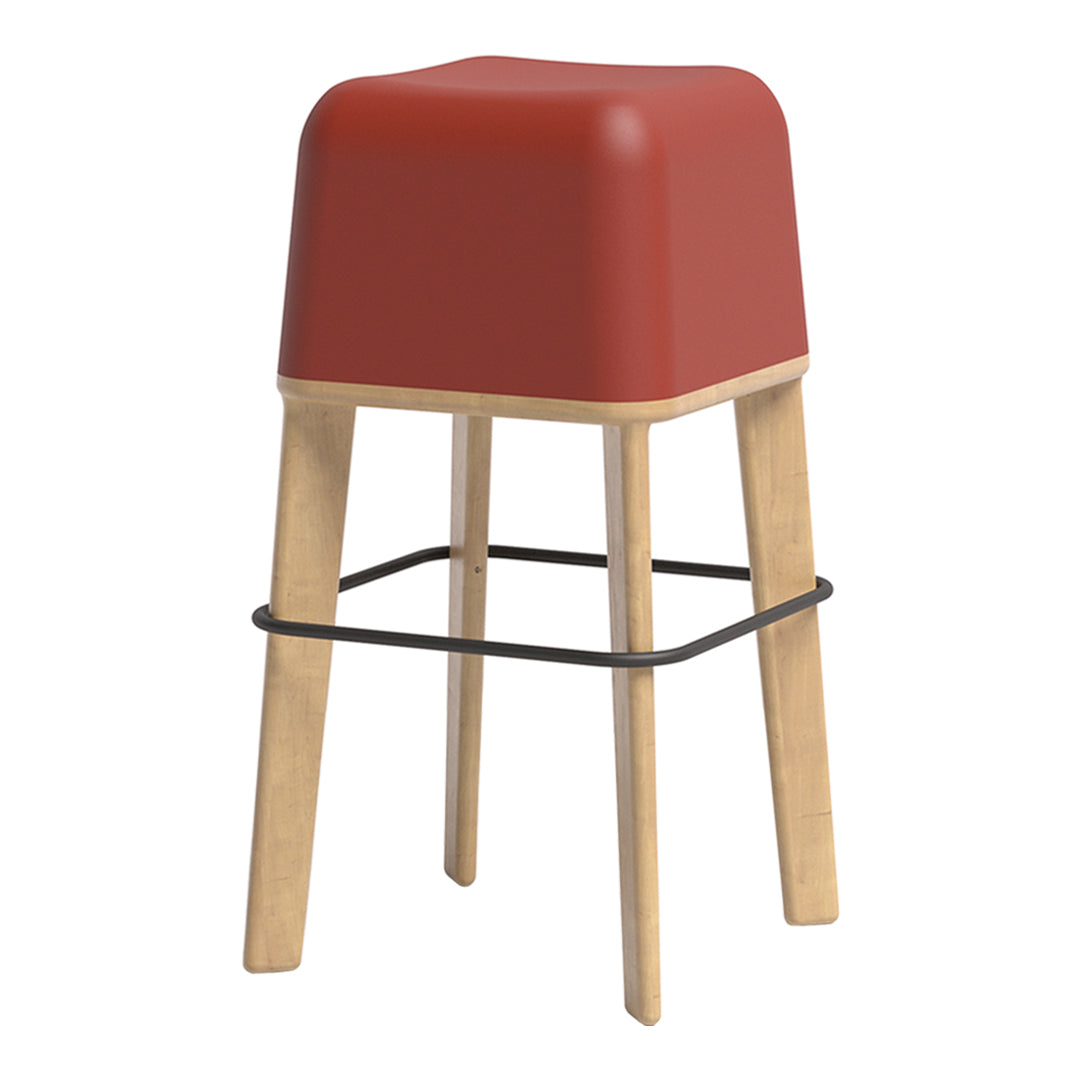 Abisko 75 Bar Stool - Adjustable Height Modern Kitchen Counter Stool with Backrest for Dining, Kitchen Island & Home Bar Use