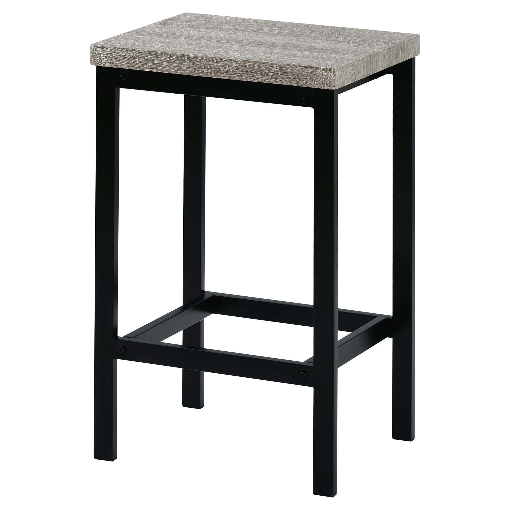 **Merax 4-Piece Dining Table Set with 3 Stools & Footrest - Modern Gray Kitchen & Living Room Bar Table for Small Spaces, Breakfast Nooks & Apartments**