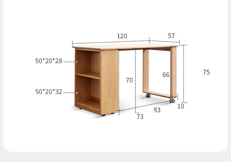 Solid Oak Wood Mid-High Bed with Slanted Ladder - Sturdy Adult Loft Bed for Small Spaces, Dorm Rooms & Modern Apartments