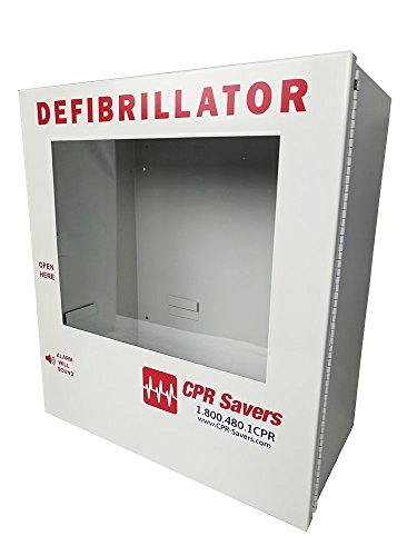 Universal Activating Alarmed AED Cabinet - Fits All AED Brands for Emergency Response & Public Safety
