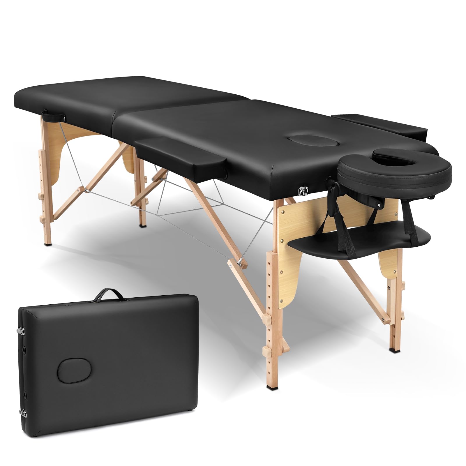 Portable Folding Massage Table - Professional Spa & Lash Bed for Home Use - Physical Therapy Table with Adjustable Height - Perfect for Massage Therapists, Estheticians & Home Spa Relaxation