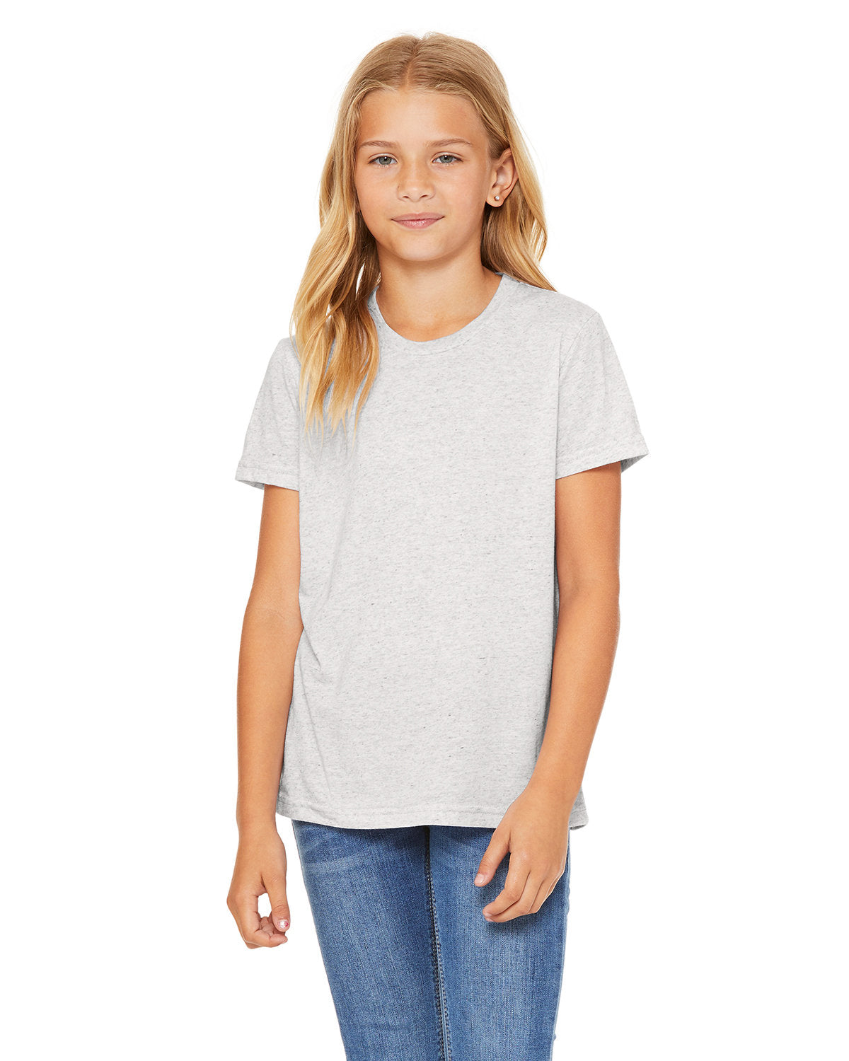 Bella + Canvas 3413Y Youth Tri-Blend Short Sleeve T-Shirt - Soft & Comfortable Kids Tee for Everyday Wear, School & Play