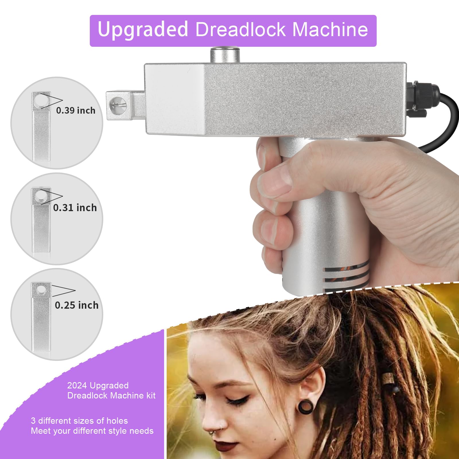 Upgrade Dreadlock Machine - Portable Handheld Instant Loc Tool with Latest Technology for Perfect Dreadlocks | Salon & Home Hair Styling