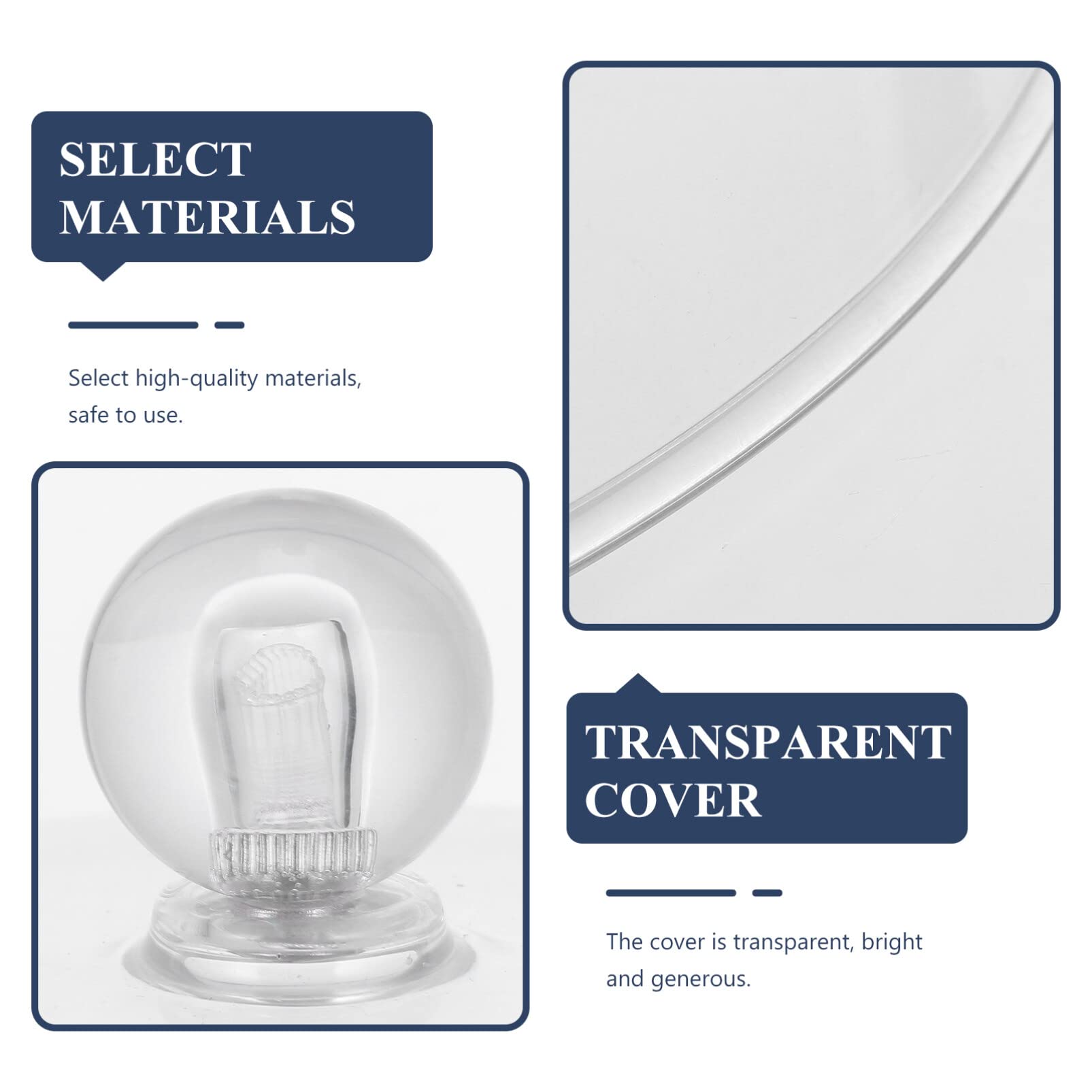 Lurrose Transparent Round Glass Cake Dome Cover - Cake Stand Display & Protective Dust Cover for Baking, Dessert Showcase, Party Decor, and Home Kitchen Use
