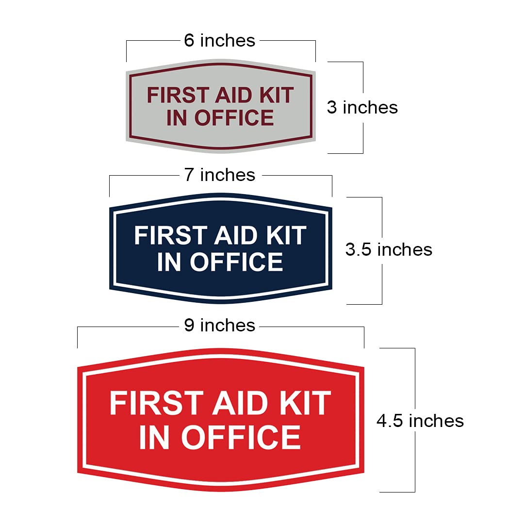 Premium First Aid Kit Sign for Office - Large Black/Silver Safety Sign by ByLITA | Workplace Compliance & Emergency Preparedness