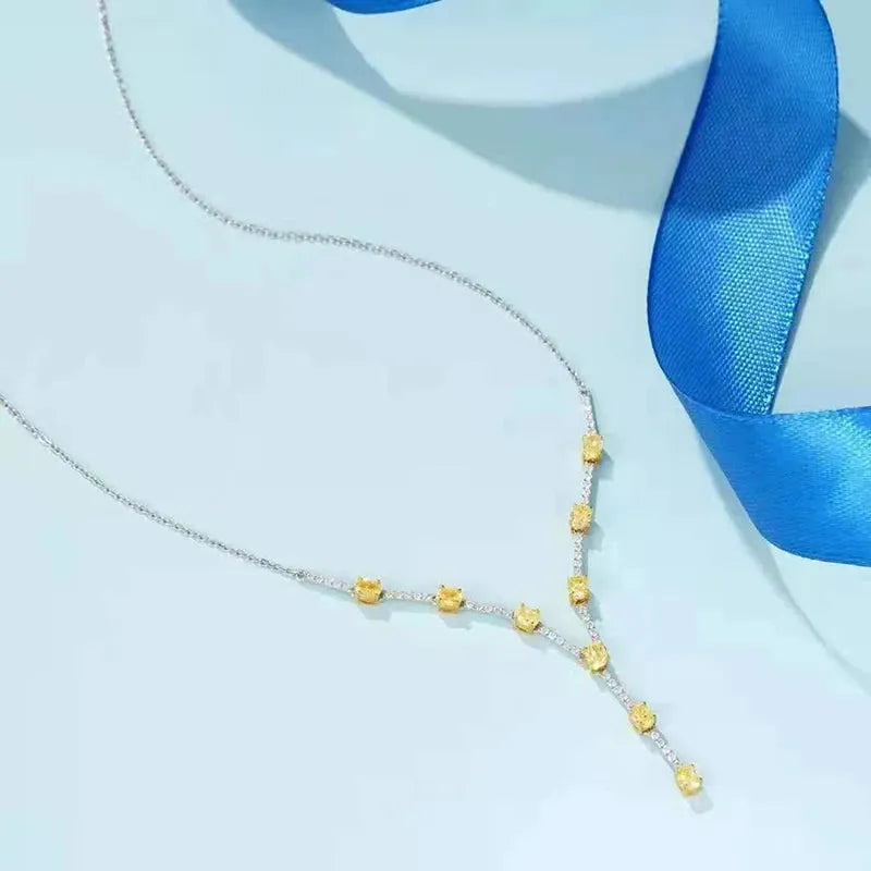Luxury 18K Gold Necklace for Women - 18 Inch Real Natural Diamond Link Chain in Au750 - Perfect Gift for Anniversary, Birthday & Special Occasions