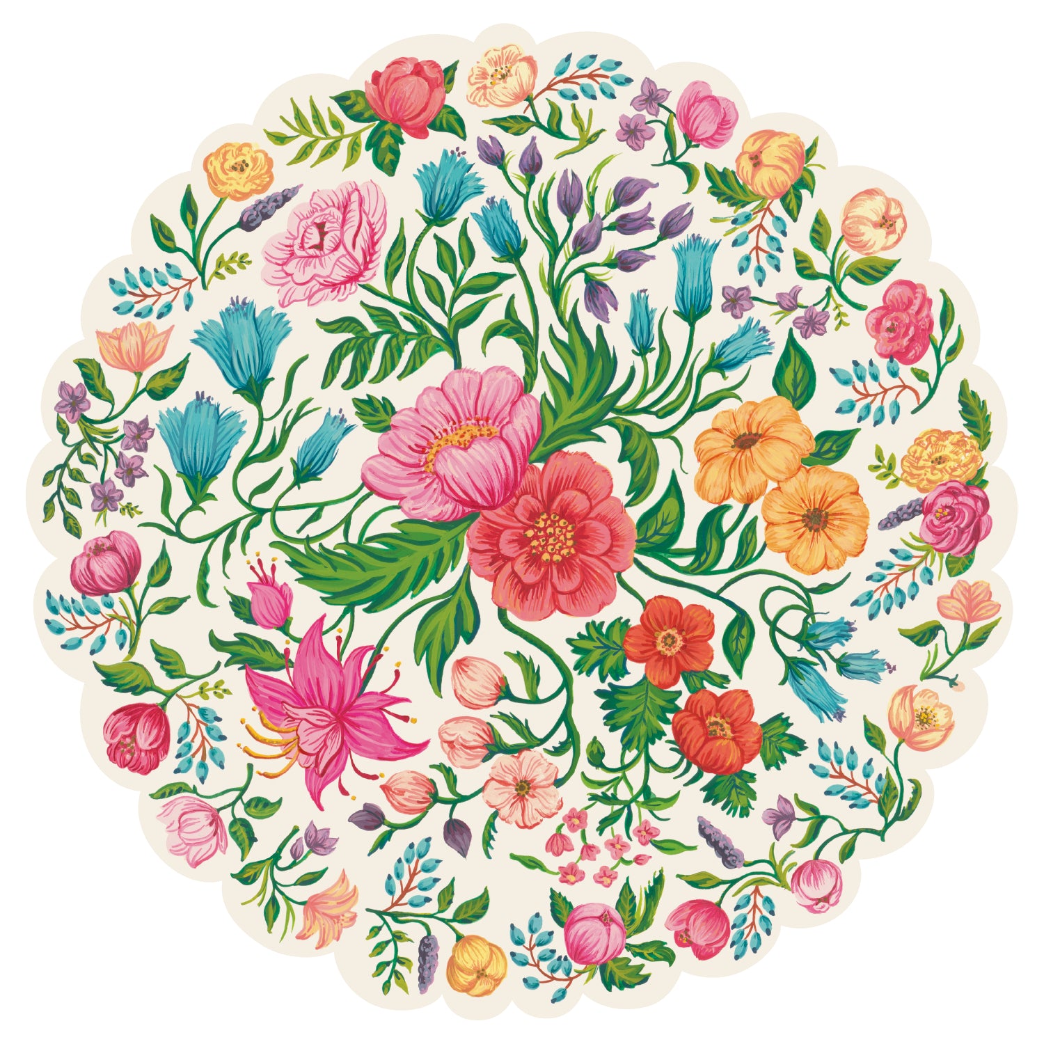 Sweet Garden Floral Die-Cut Placemat - Elegant Table Setting for Dining, Parties & Home Decor