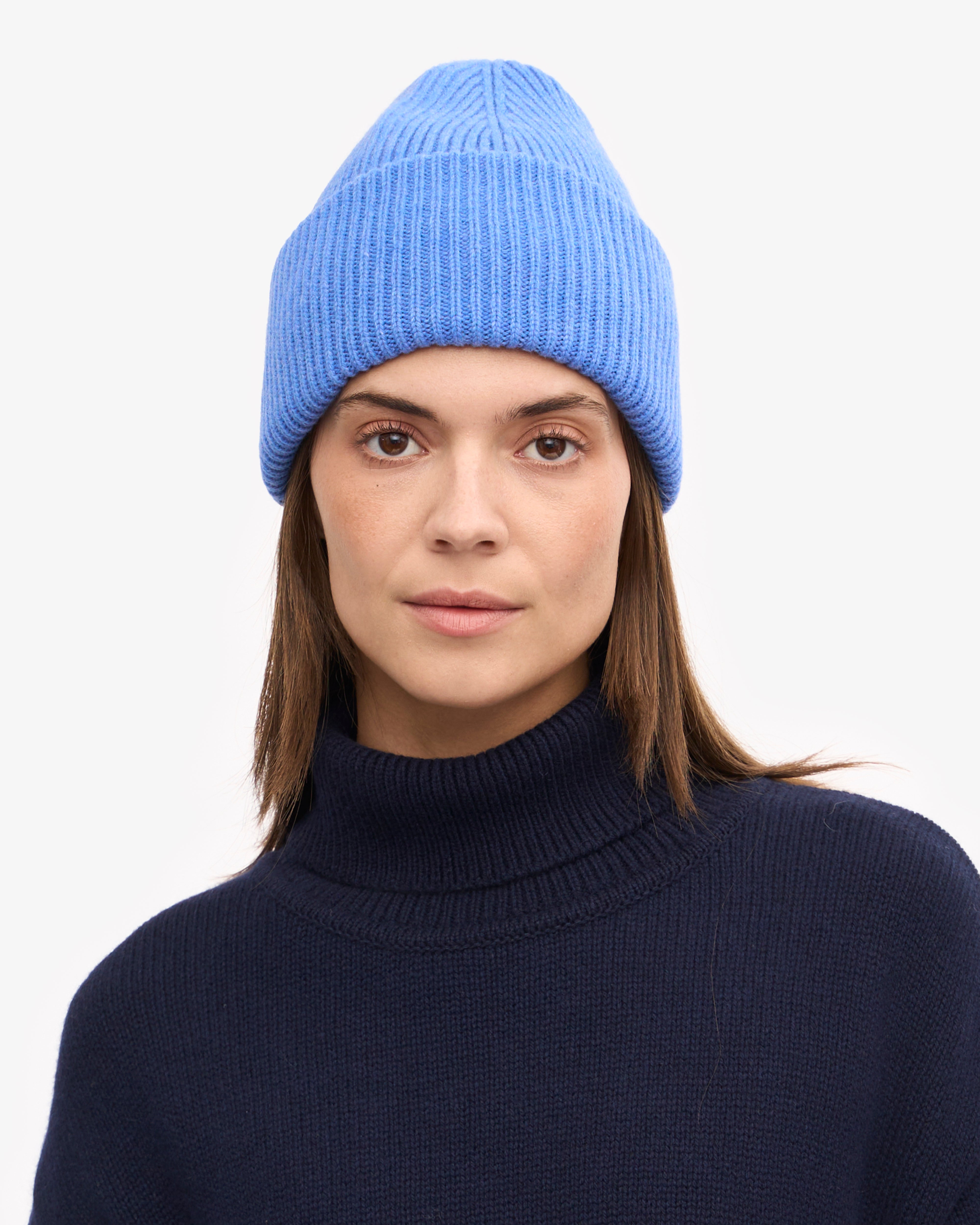 Premium Merino Wool Beanie - Soft & Warm Winter Hat for Men & Women - Pacific Blue - Perfect for Skiing, Hiking & Outdoor Activities