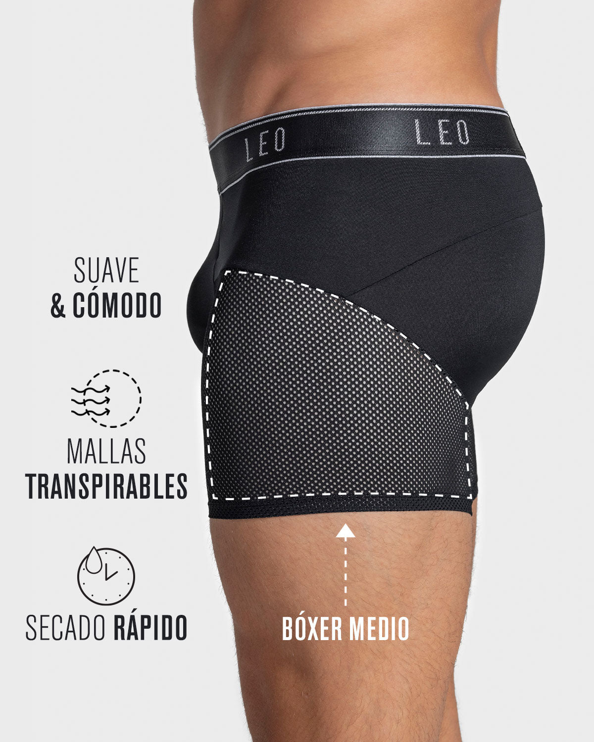5 Pack High-Tech Mesh Boxer Briefs with Ergonomic Pouch - Breathable & Supportive Men's Underwear for Workout, Sports & Everyday Comfort